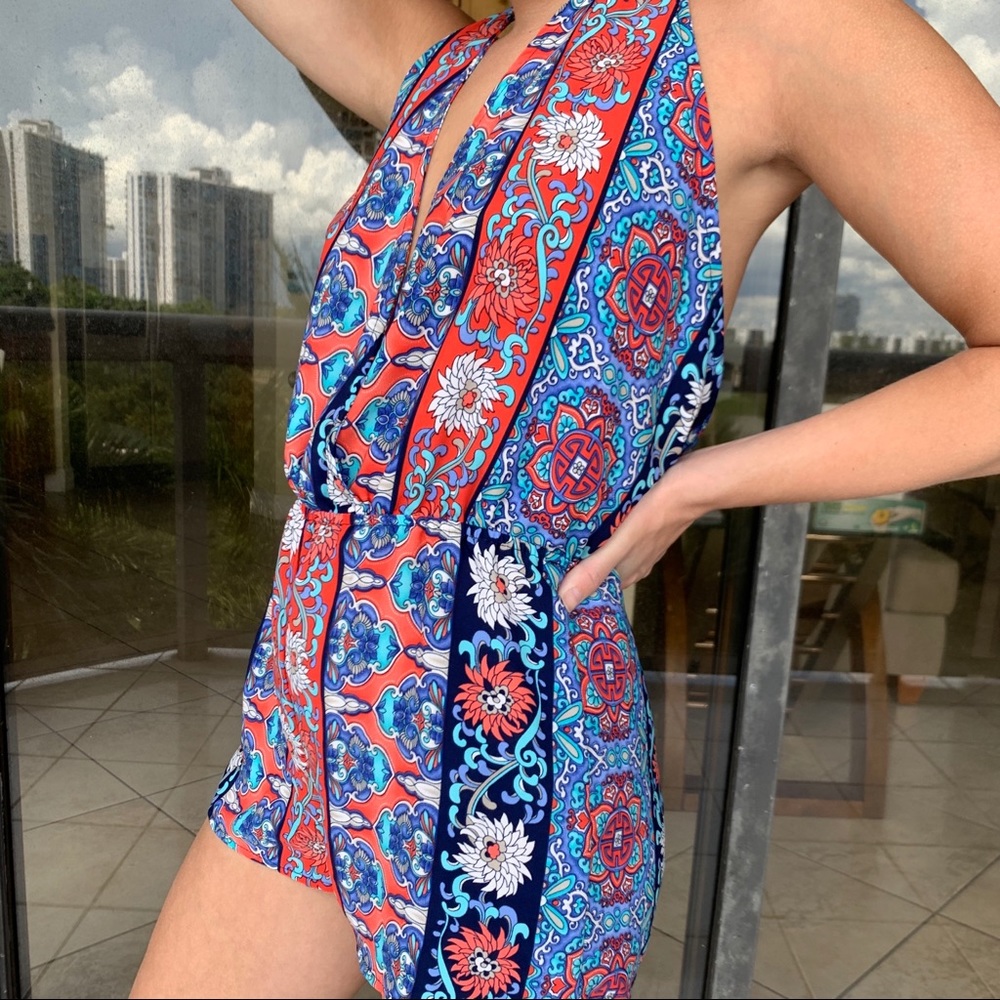 Open back Patterned romper LA boutique Modlook 29